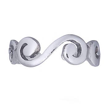 Sterling Silver Wave Fillegre toe ring