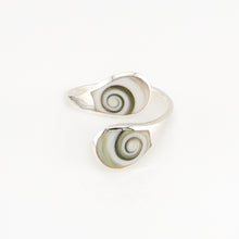 Opposite Drops Shiva Shell Sterling Silver Ring