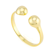 Barbell Toe Ring Gold Plated over Sterling Silver .925