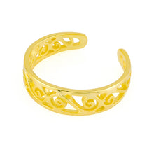 Toe Ring Gold Plated over Sterling Silver .925