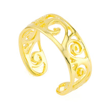 Toe Ring Gold Plated over Sterling Silver .925