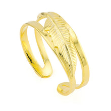 Leaf Toe Ring Gold Plated over Sterling Silver .925