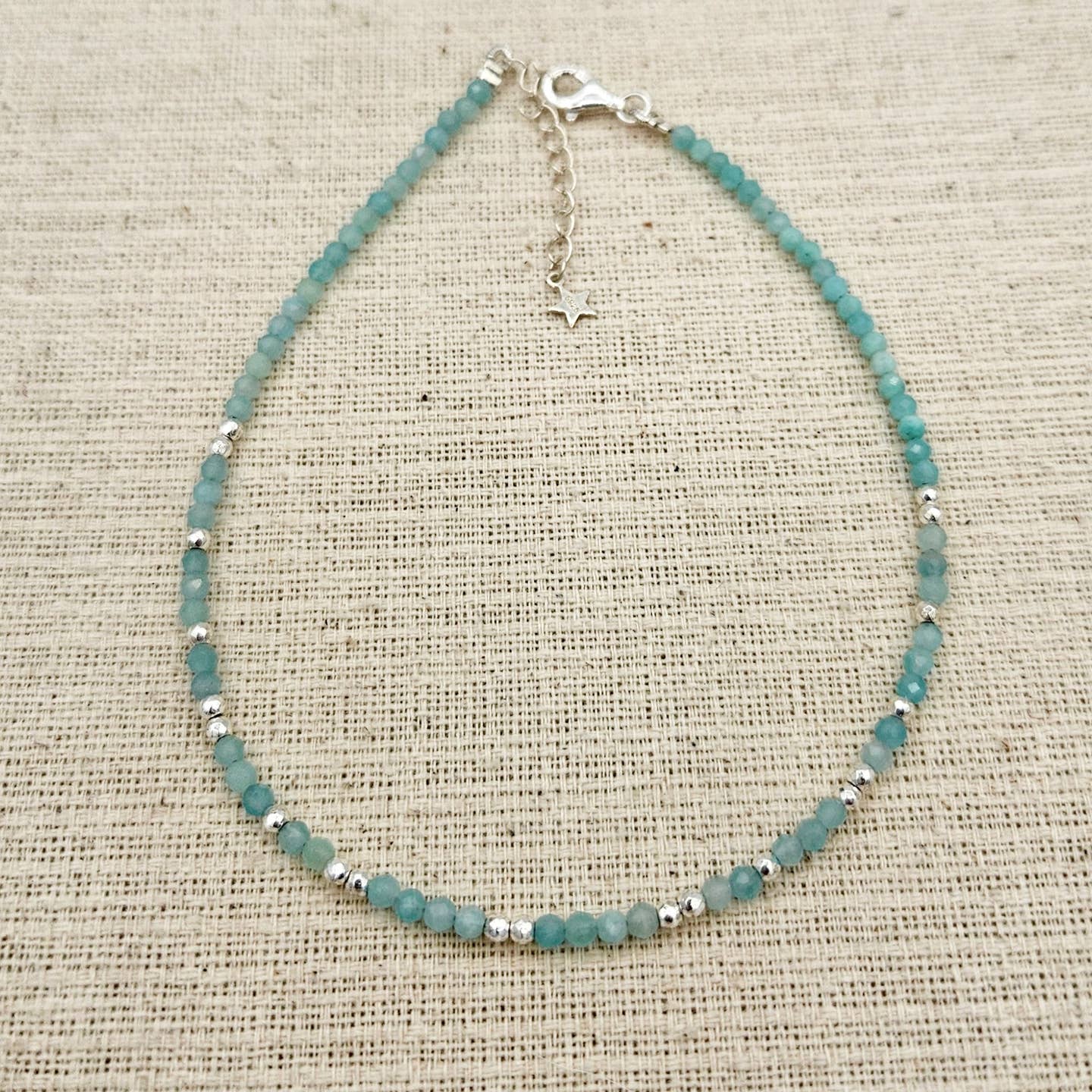 Anklet  Amazonite & Sterling Silver Findings