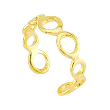 Circles Toe Ring Gold Plated over Sterling Silver .925