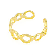 Circles Toe Ring Gold Plated over Sterling Silver .925