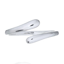 Sterling Silver Crossover Drop Open Stack Ring