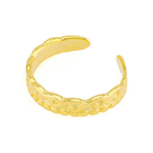 Waves Toe Ring Gold Plated over Sterling Silver .925 Thin