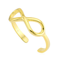 Infinity Toe Ring Gold Plated over Sterling Silver .925