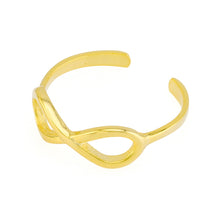 Infinity Toe Ring Gold Plated over Sterling Silver .925