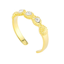 32 Toe Ring Gold Plated over Sterling Silver .925