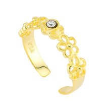 34 Toe Ring Gold Plated over Sterling Silver .925