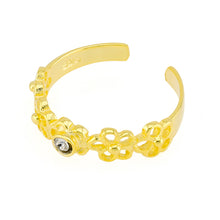 34 Toe Ring Gold Plated over Sterling Silver .925