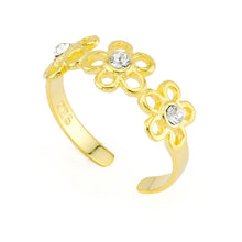 35 Toe Ring Gold Plated over Sterling Silver .925