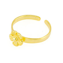 Hibiscus Toe Ring Gold Plated over Sterling Silver .925