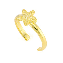 Starfish Toe Ring Gold Plated over Sterling Silver .925