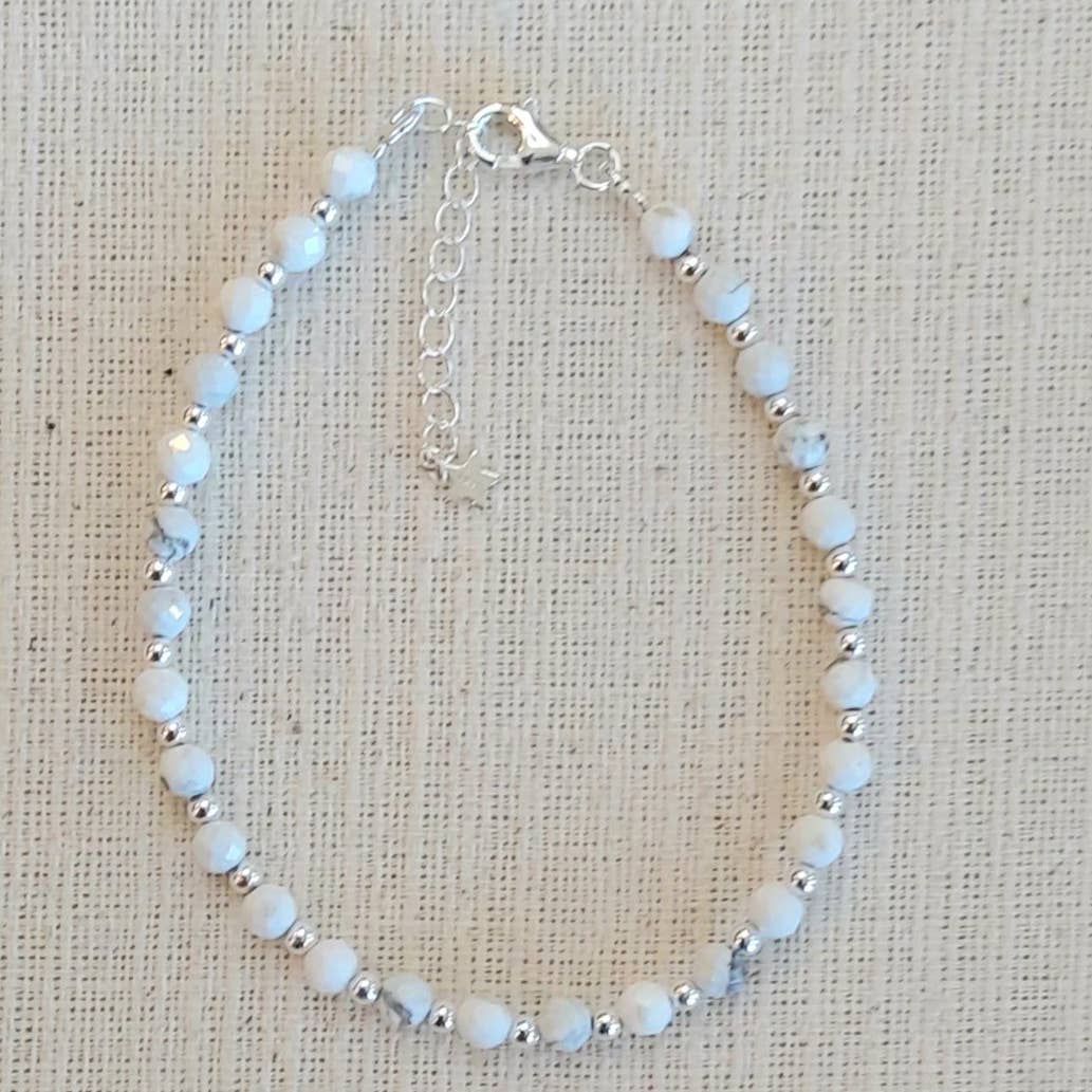 Howlite Handmade Faceted Gemstone Bracelets