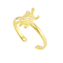 Snapping Turtle Toe Ring Gold Plated over Sterling Silver .925