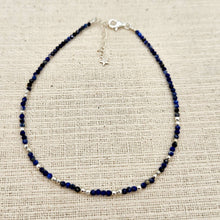 Anklet  Lapis Lazuli & Sterling Silver Findings | So Silver