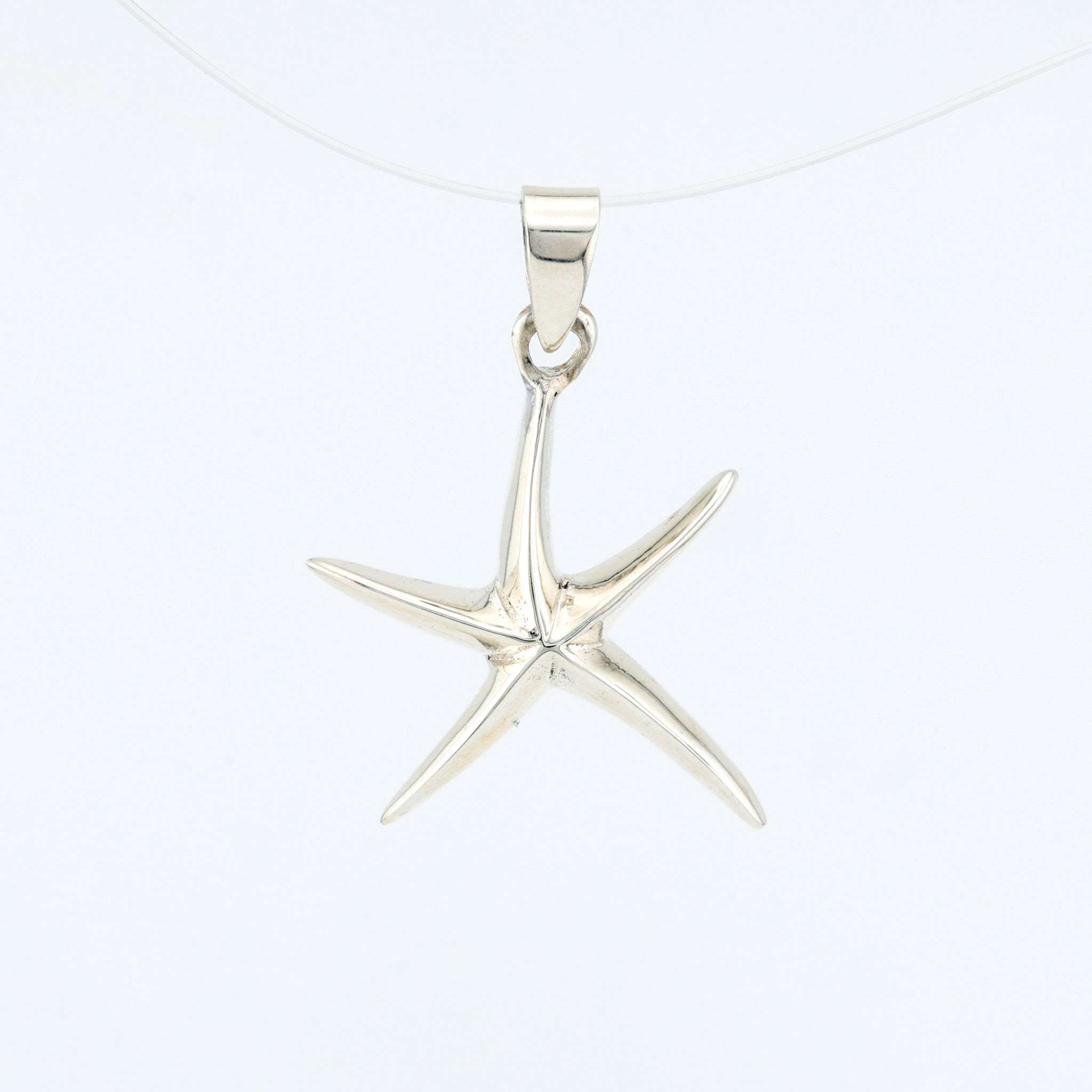 Starfish Angled Pendant  Sterling Silver .925
