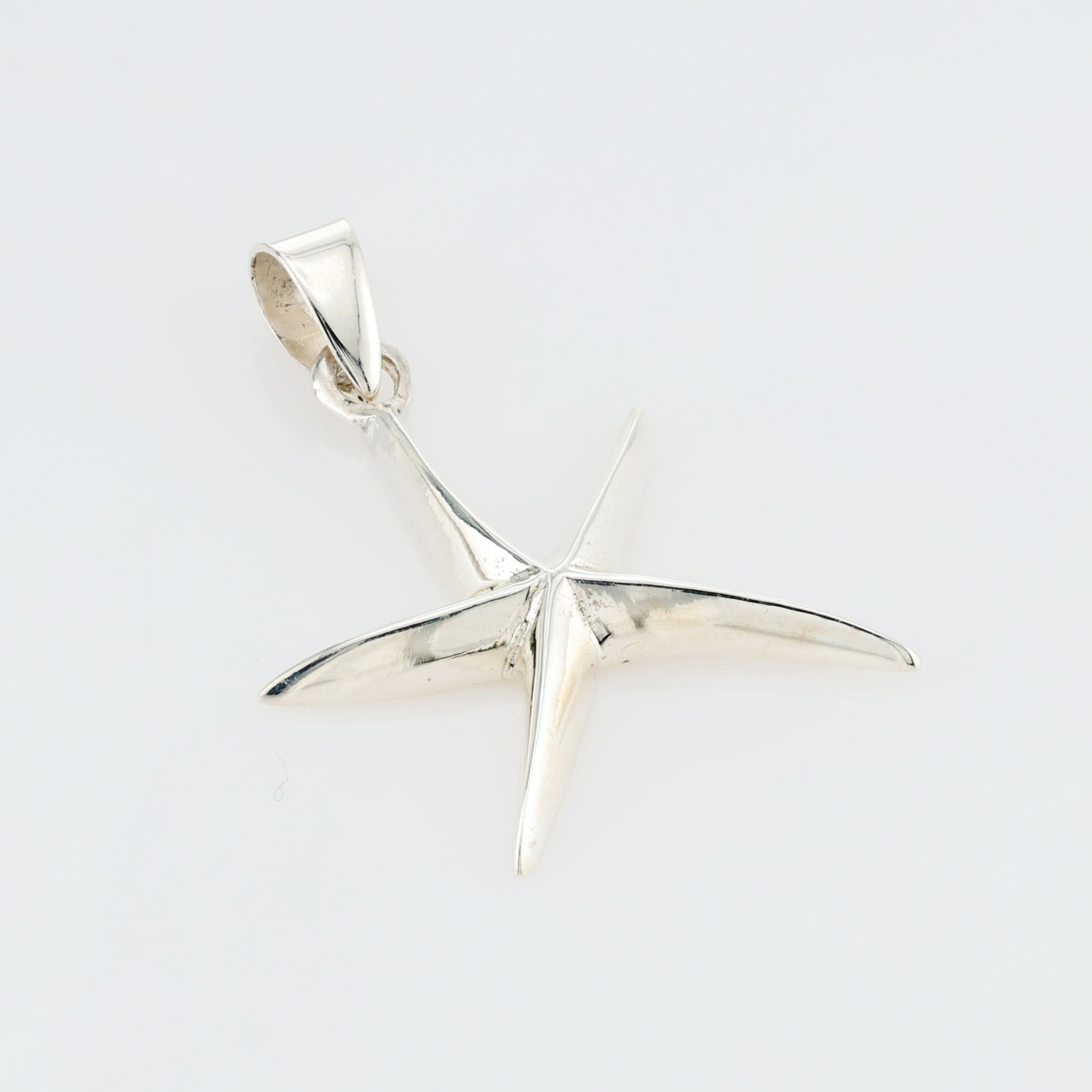 Starfish Angled Pendant  Sterling Silver .925