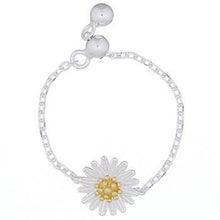 Ring Daisy Flower w/ Adjustable Sterling Silver chain | So Silver