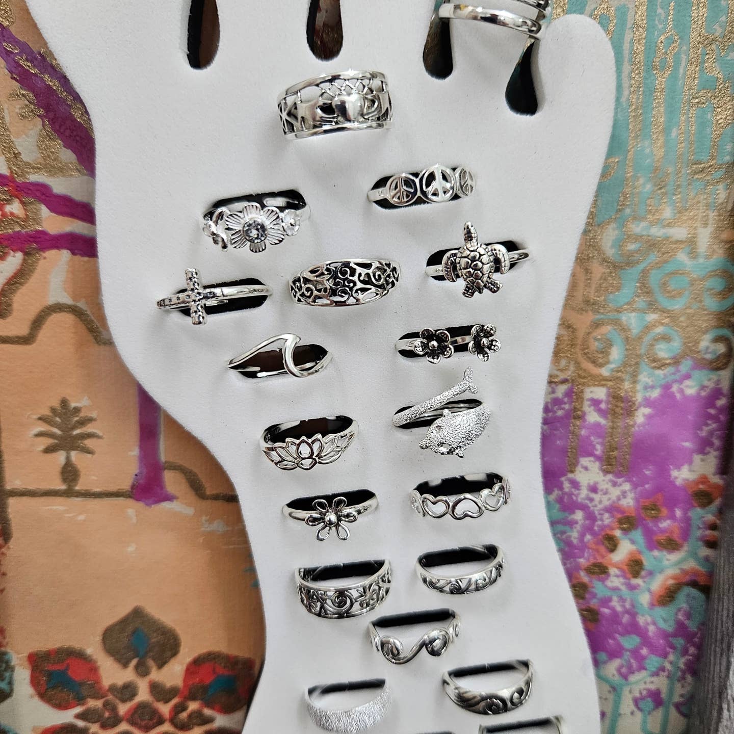 40 Silver Toe Rings with Display | So Silver