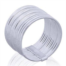 Multi-band Sterling Silver Wire Ring with Holder 12 Bands | So Silver