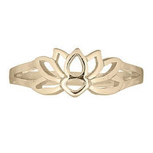 925 Sterling Silver Adorable Lotus Gold Plated Ring