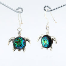 Turtle Earring in Sterling Silver W/ Abalone Shell Inlay
