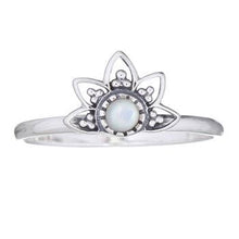 Ring Lotus Mandala with Mother of Pearl Sterling Silver | So Silver