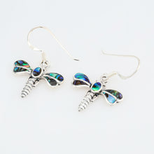 Dragonfly Earring in Sterling Silver W/ Abalone Shell Inlay