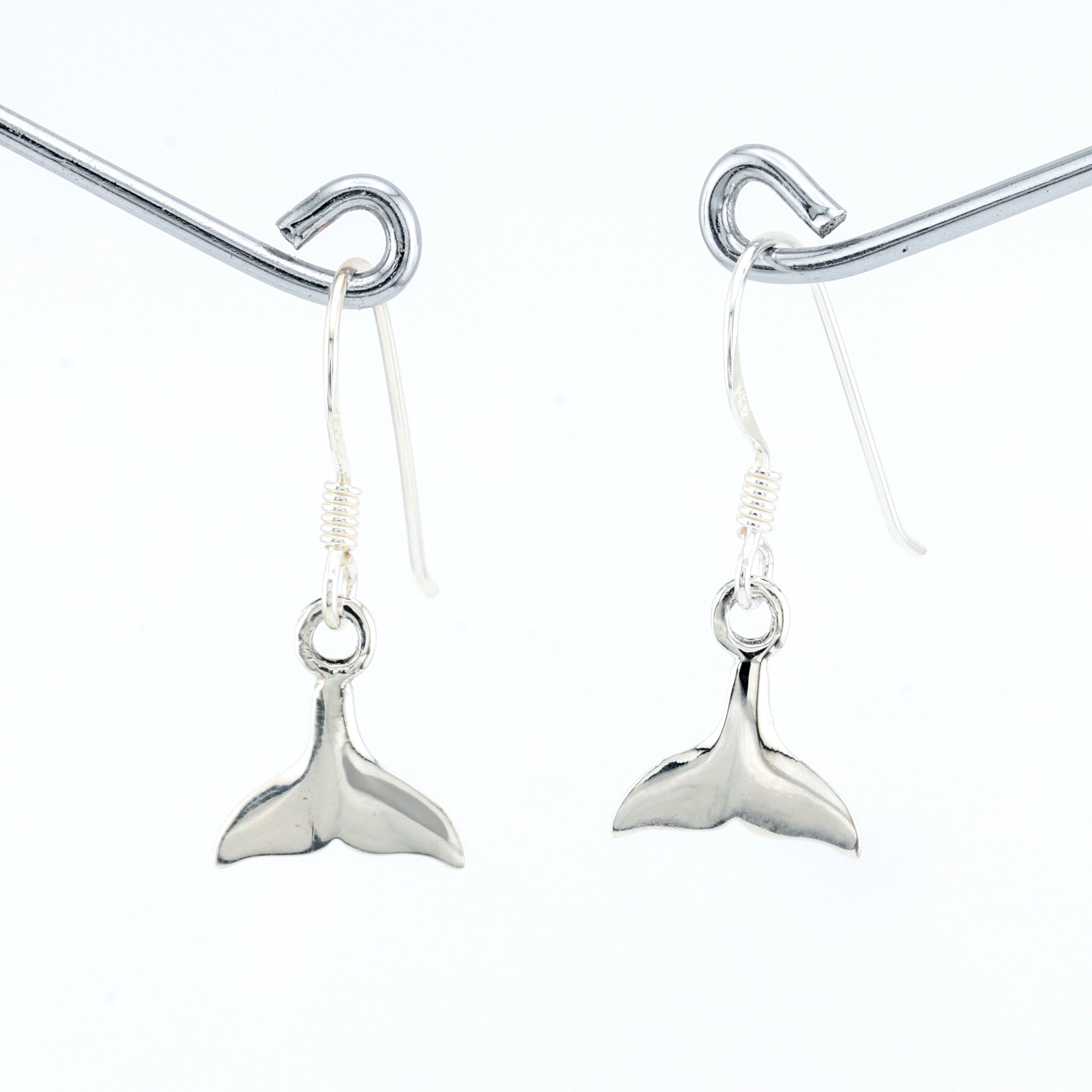 Whale Tail Earring in Sterling Silver