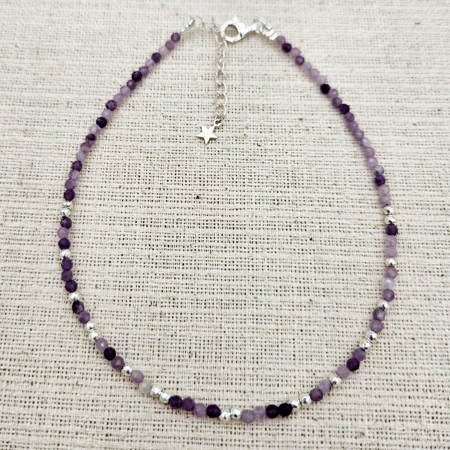 Anklet  Amethyst & Sterling Silver Findings | So SIlver