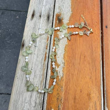 Hand Made Necklace Prehnite and Pearl | So Silver