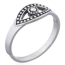 Boho Ring Third eye beaded set in Sterling Silver