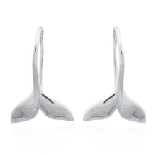 Whale Tail drop Earring in Sterling Silver | So Silver