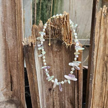 Hand Made Necklace Rose Quartz, Amethyst, Prehnite and Pearl | So Silver