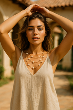 Pearl Cascade Leather Necklace – Multi-Strand Freshwater Pearl Jewelry | AquaGeo