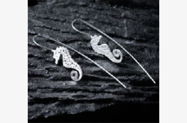 Sea Horse Sterling Silver Earring Hand Made .925