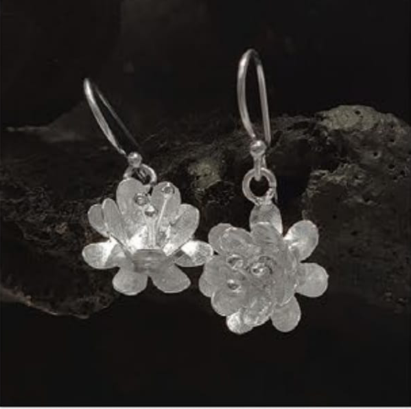 Blooming Flower Sterling Silver Earring Hand Made