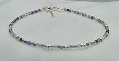 Anklet  Rhodonite & Sterling Silver Findings | So Silver