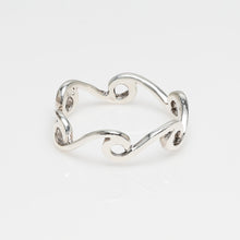 Curls Wave Ring in High Polish Sterling Silver