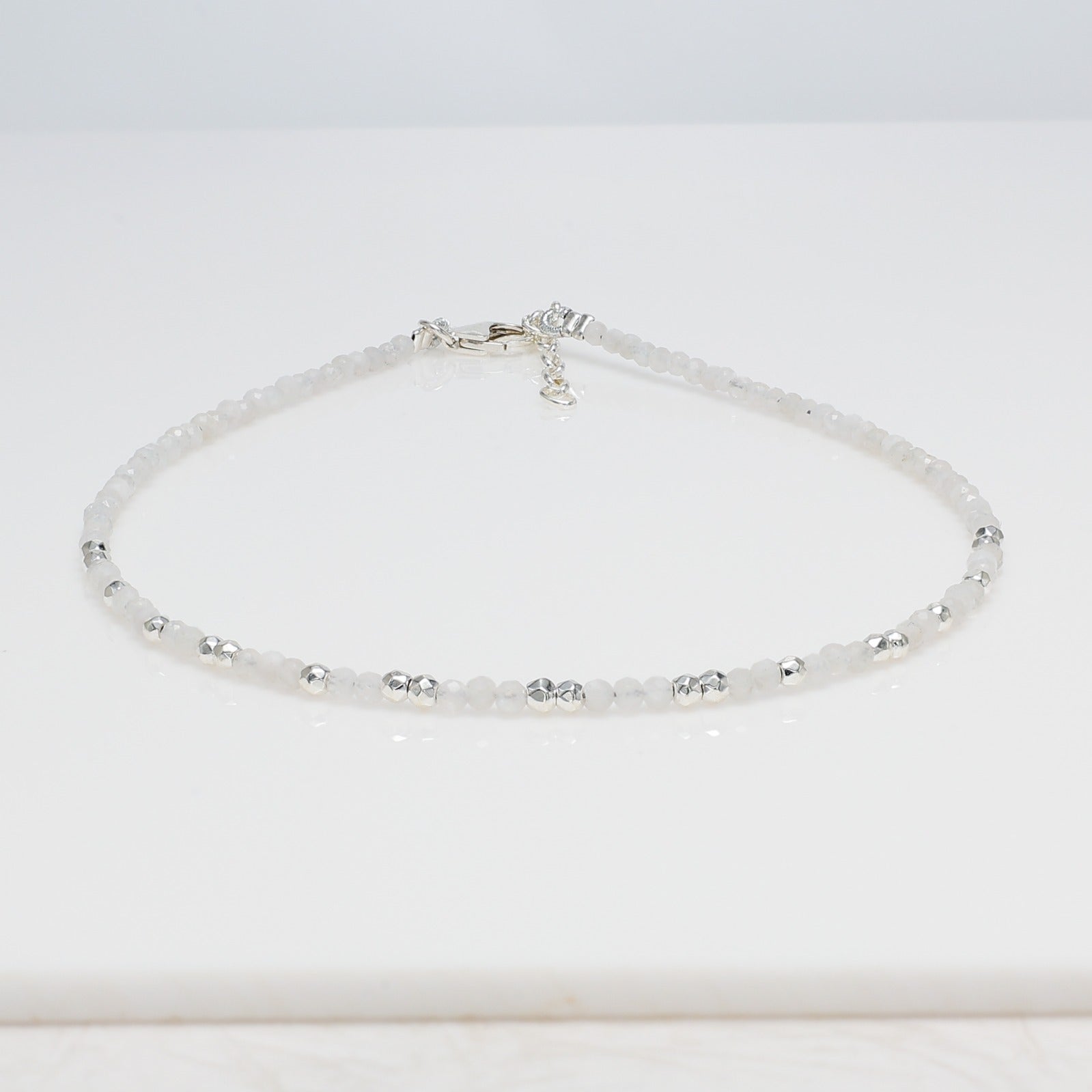 Anklet  Moon Stone & Sterling Silver Findings
