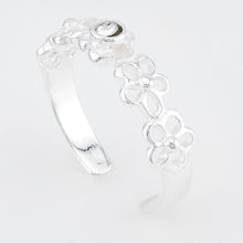 Daisies and CZ Sterling Silver Toe Ring