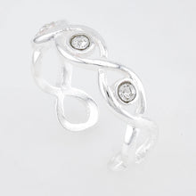CZ's Weave Sterling Silver Toe Ring