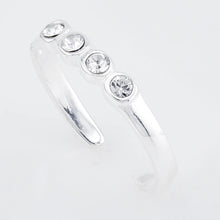 $ CZ'S Sterling Silver Toe Ring