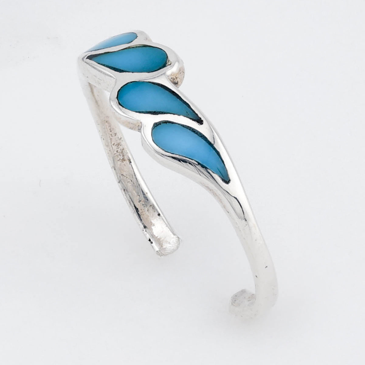 Paisleys Turquoise Sterling Silver Toe Ring
