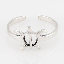 Stylized Turtle Sterling Silver Toe Ring