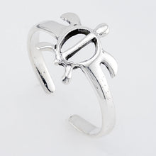 Stylized Turtle Sterling Silver Toe Ring
