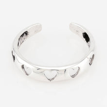 Hearts cutout Sterling Silver Toe Ring